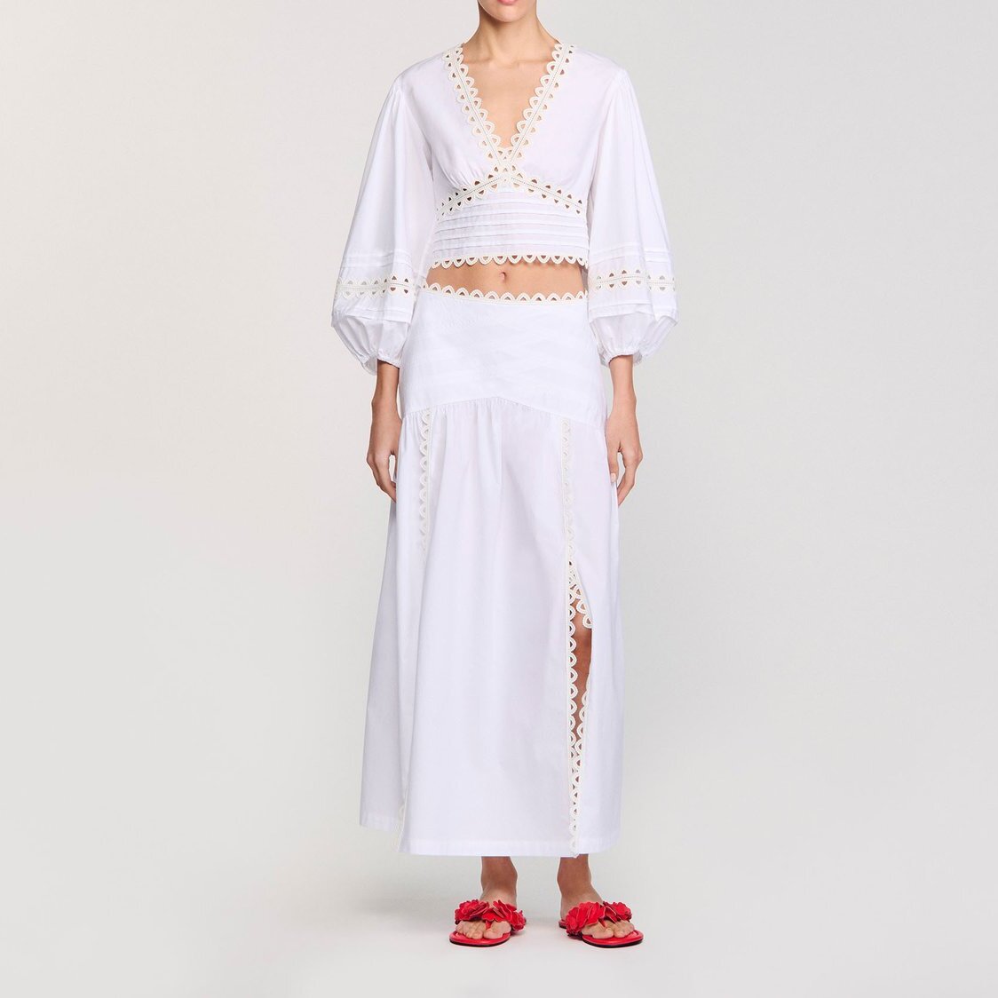 Long poplin skirt Sandro second-hand photo 2