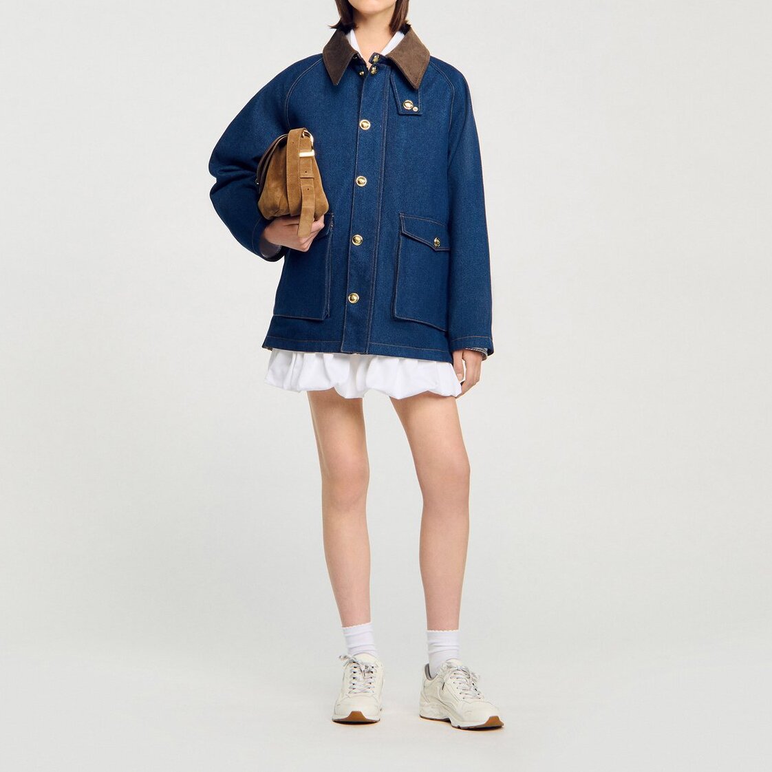 Veste workwear en denim Sandro seconde main photo 2
