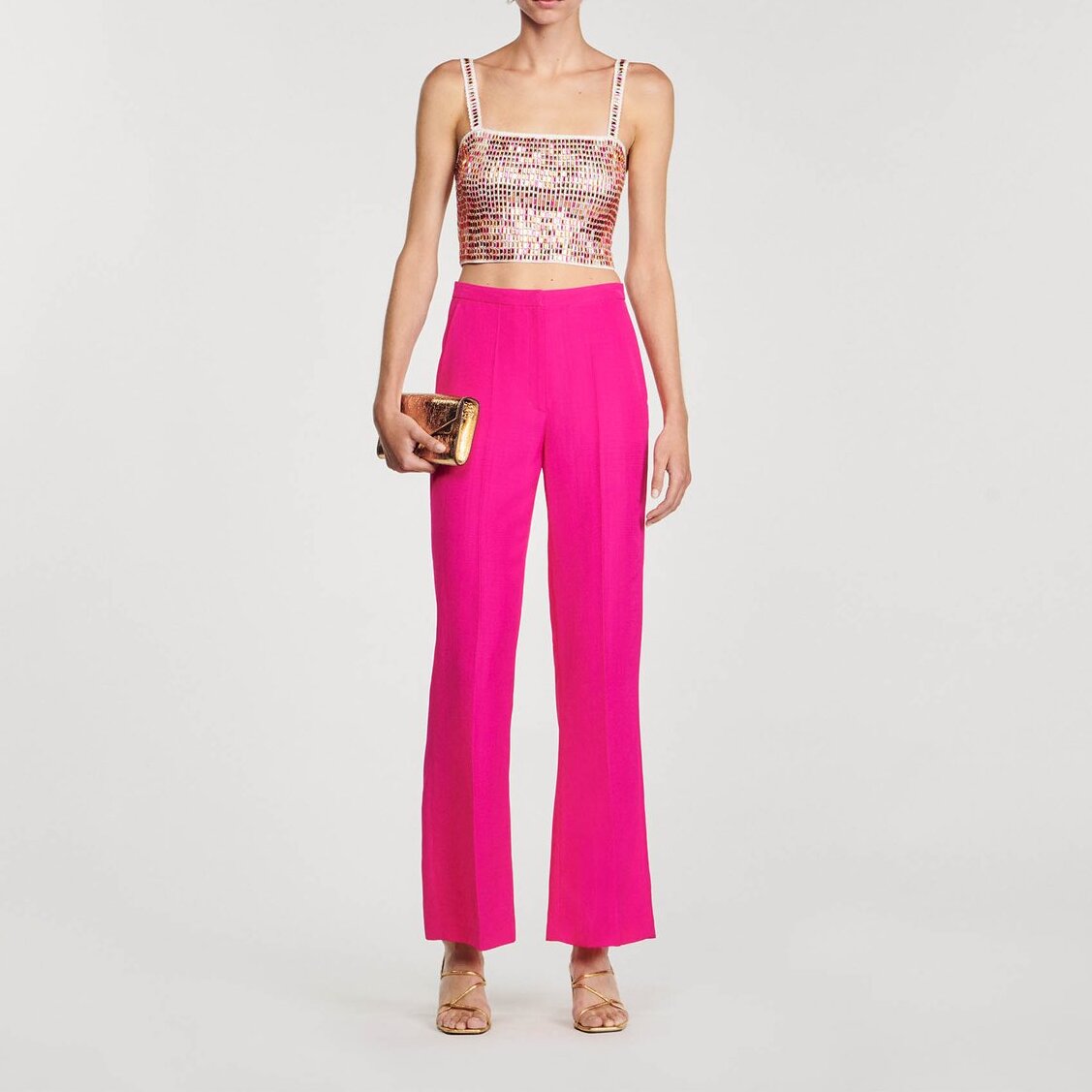 Pantalon flare broek Sandro tweedehands photo 2