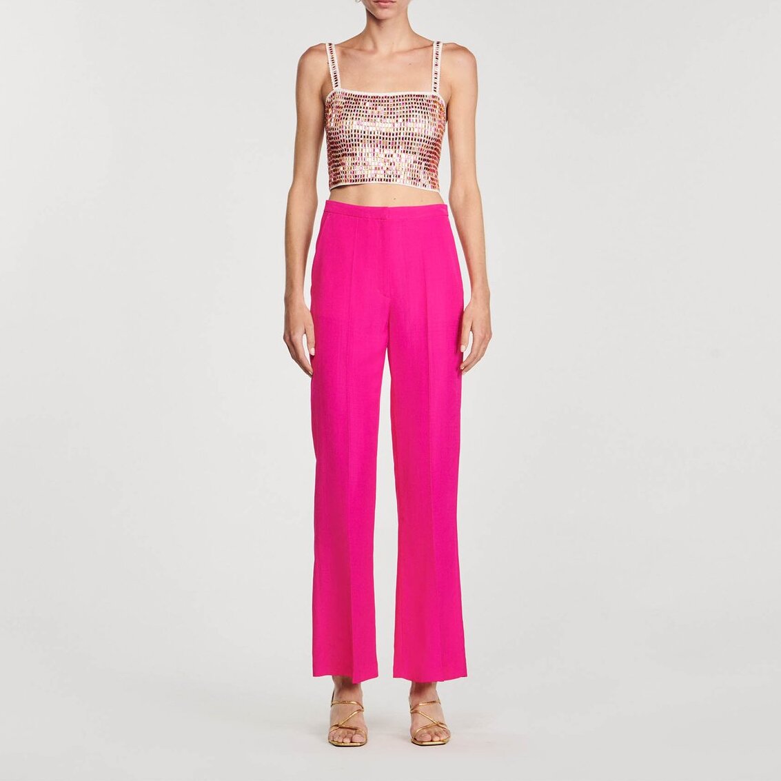 Pantalon flare broek Sandro tweedehands photo 3