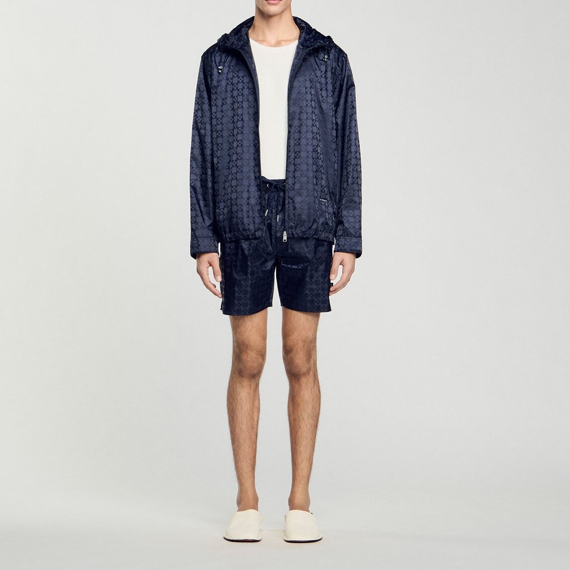 Blouson en nylon Square Cross Sandro seconde main photo 3