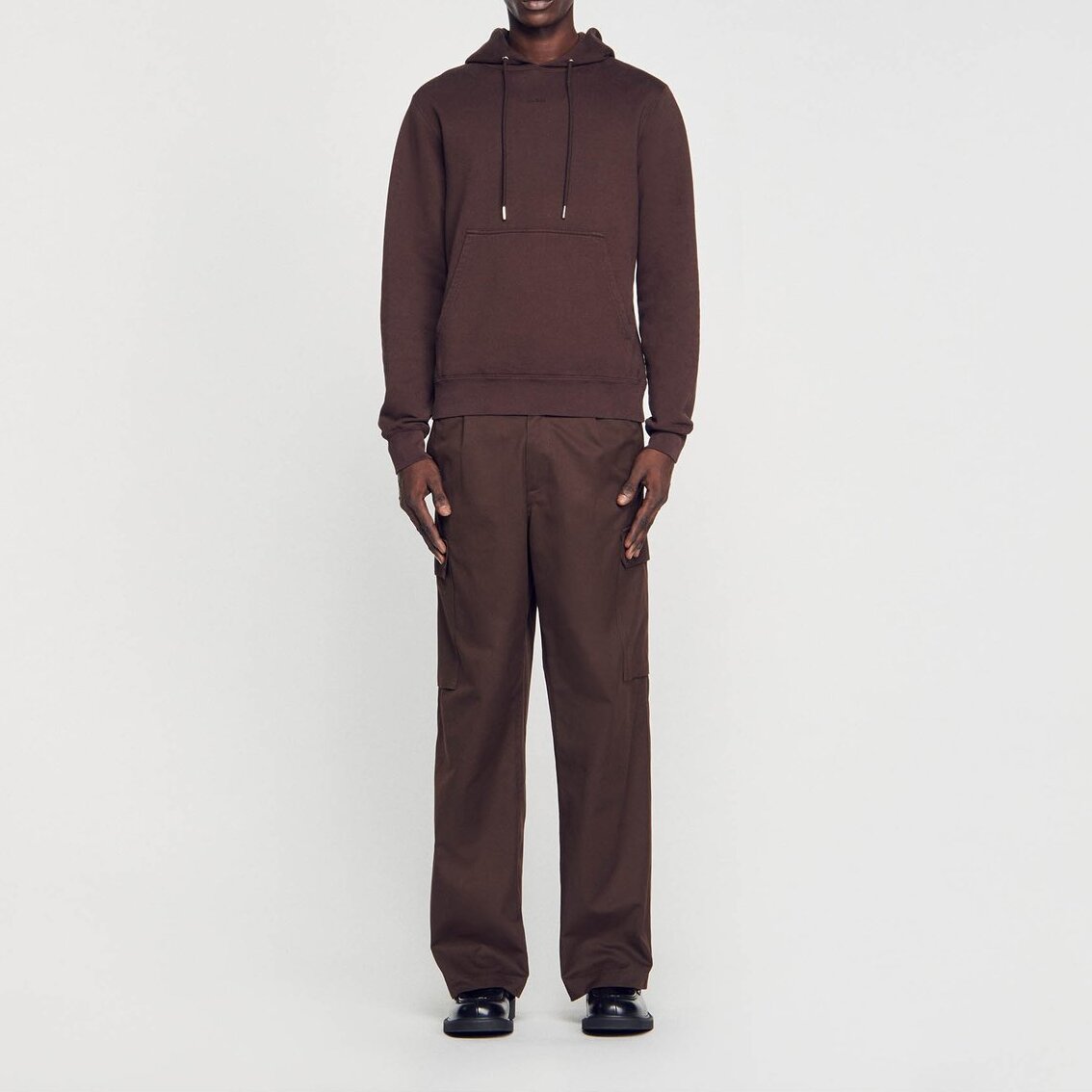 Sudadera hombre bordado algodón orgánico Sandro segunda mano photo 2