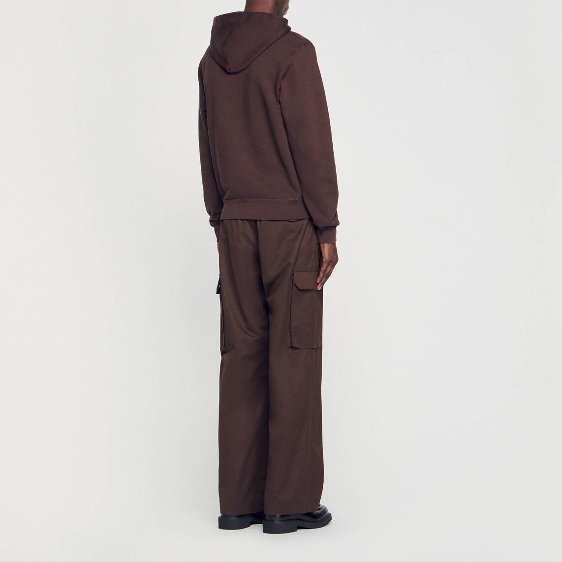 Sudadera hombre bordado algodón orgánico Sandro segunda mano photo 4