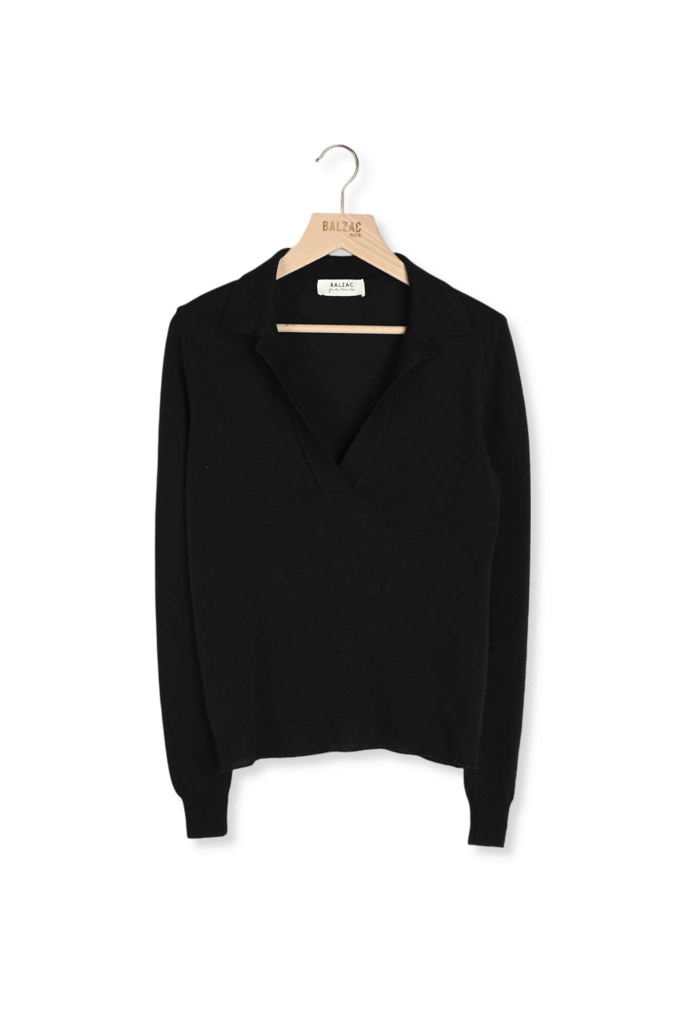 Photo produit PULL ALPHONSINE NOIR EN LAINE MÉRINOS numéro 0