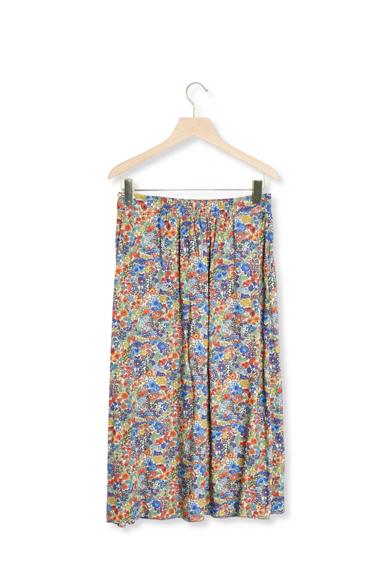 Jupe Sally en tissu Liberty bleu et jaune Balzac seconde main photo 3