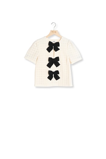 Blouse Noémie guipure carreaux écru Balzac seconde main photo 1