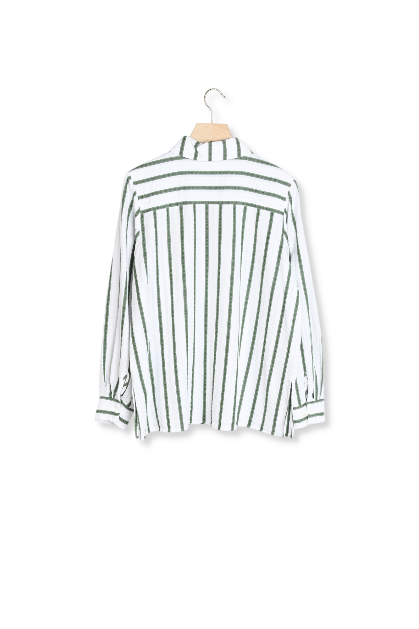 Chemise Liseron rayures vert Balzac seconde main photo 3