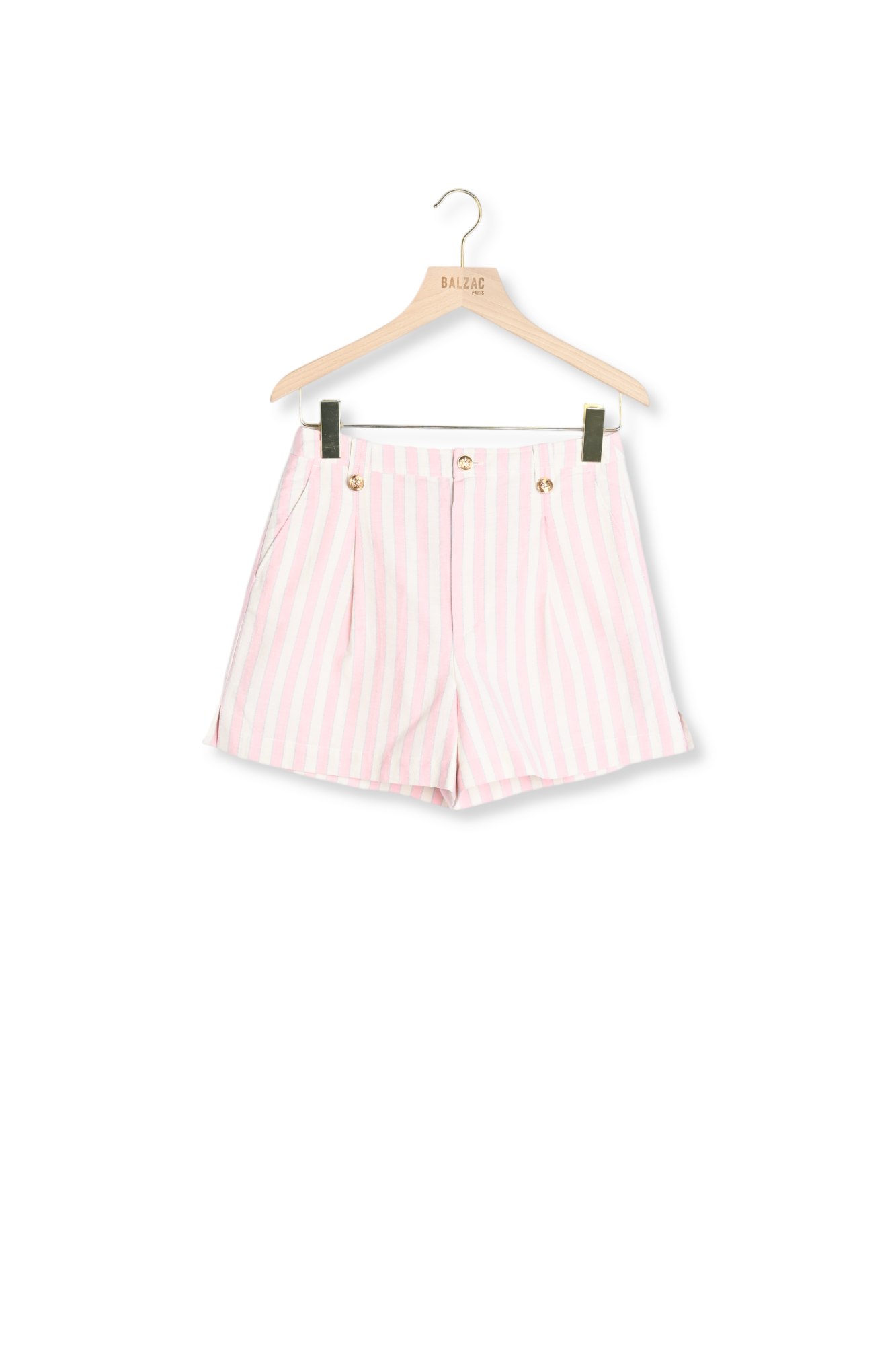 Short Simon rayures rose et blanc Balzac seconde main photo 1
