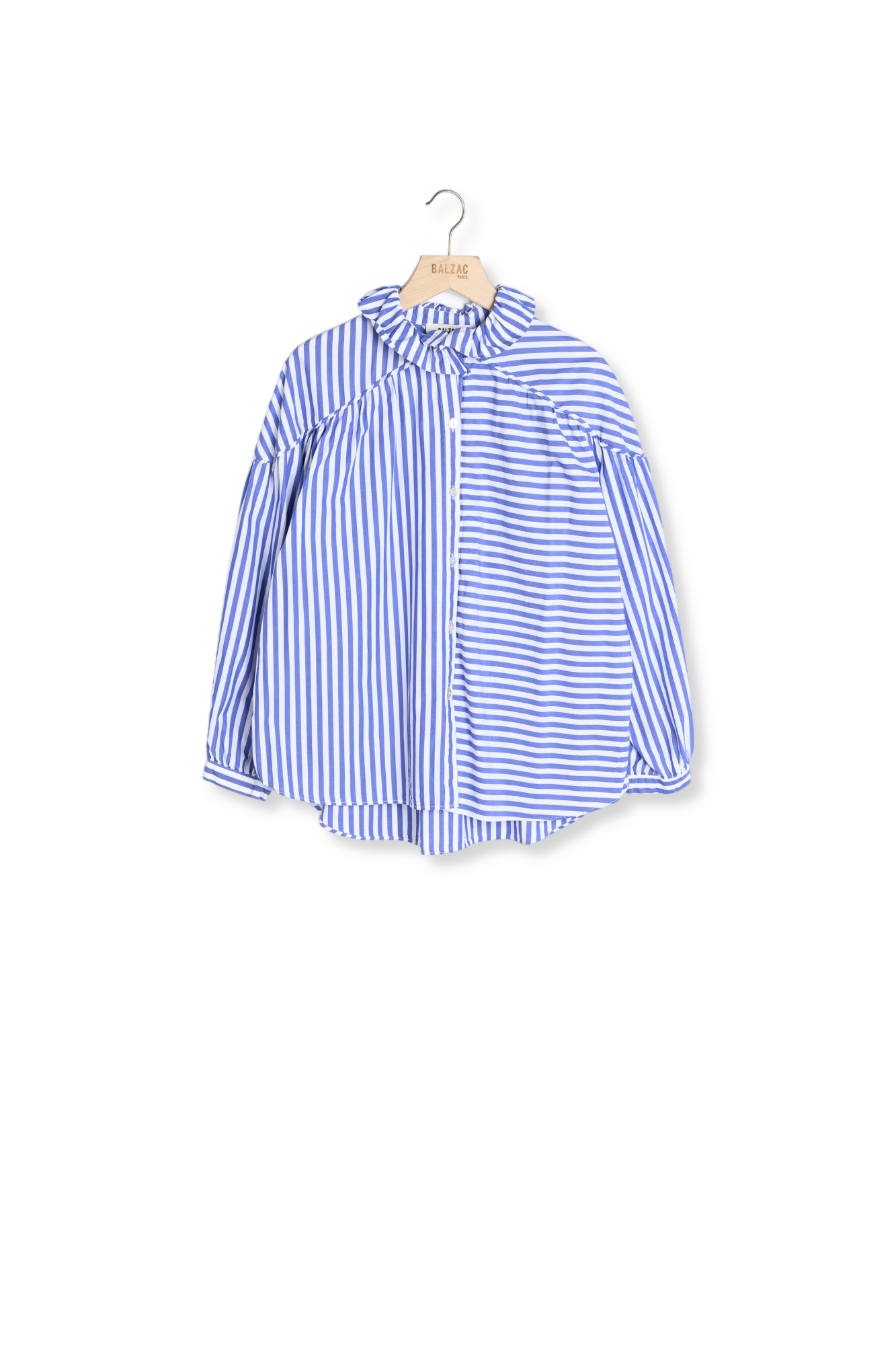 CHEMISE SEPTANTE DEUX BLANC ET BLEU Balzac seconde main photo 1