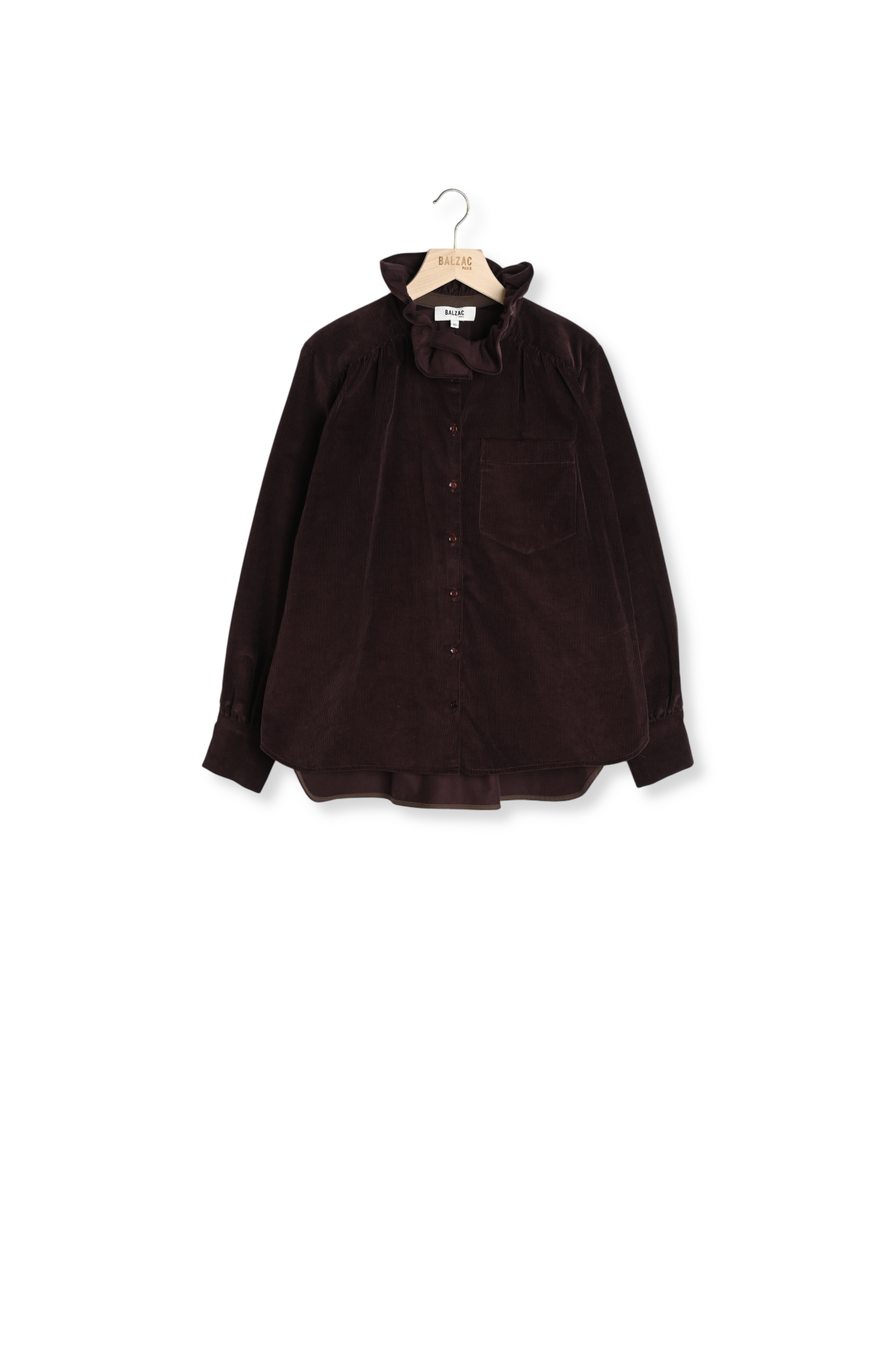 Chemise Léonor velours chocolat Balzac seconde main photo 1