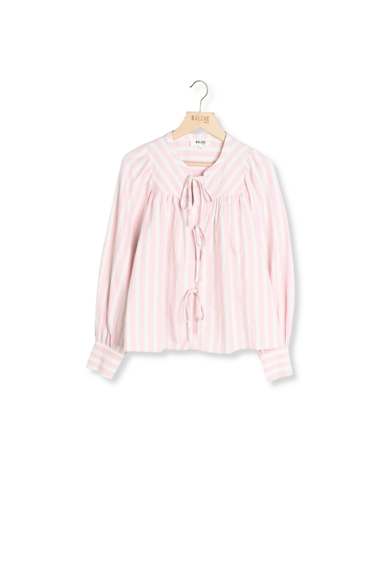 Chemise Josefina rayures rose et blanc Balzac seconde main photo 1