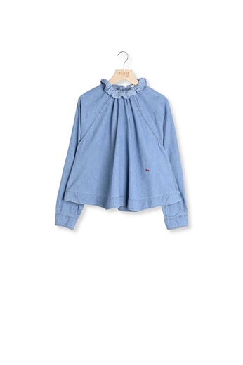 Blouse Zoelie bleu chambray Balzac seconde main photo 1