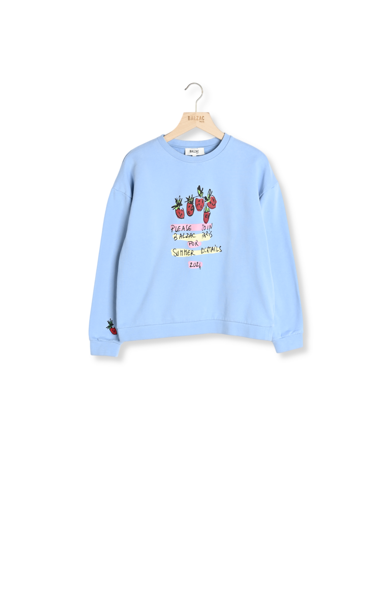 SWEAT-SHIRT HARLOW COCKTAIL PARTY BLEU CIEL Balzac seconde main photo 1