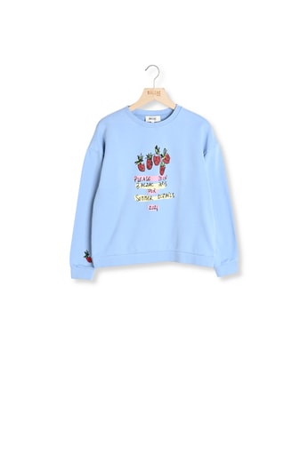 SWEAT-SHIRT HARLOW COCKTAIL PARTY BLEU CIEL Balzac seconde main photo 1