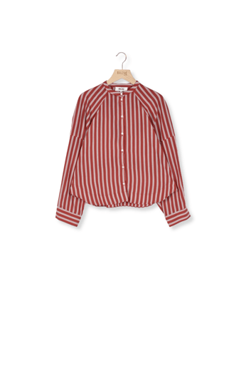 Chemise Joséphine rayures coquelicot et blanc Balzac seconde main photo 1