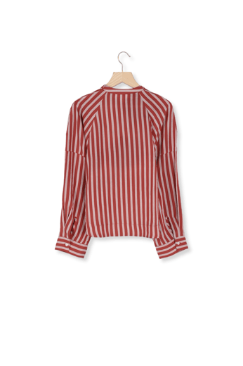 Chemise Joséphine rayures coquelicot et blanc Balzac seconde main photo 2