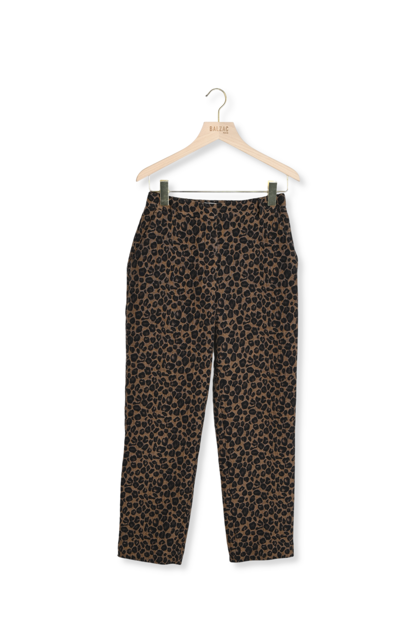 PANTALON CITRONNELLE JACQUARD LÉOPARD Balzac seconde main photo 1