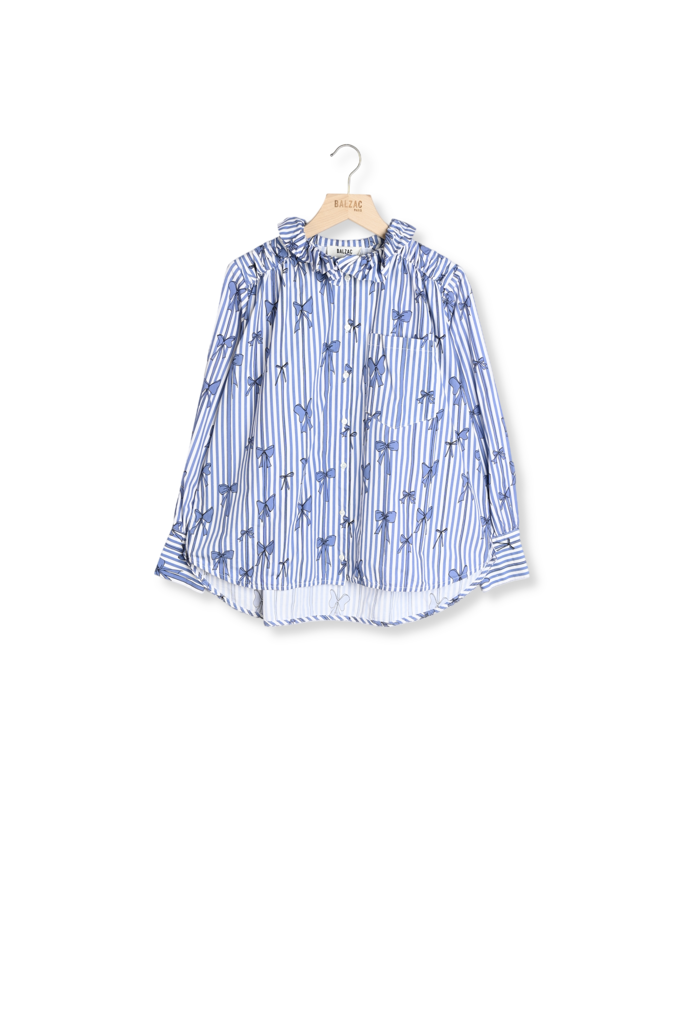 Chemise Léonor imprimé noeuds bleu Balzac seconde main photo 1