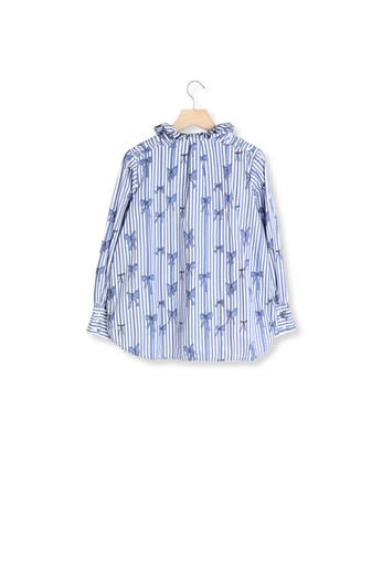 Chemise Léonor imprimé noeuds bleu Balzac seconde main photo 2