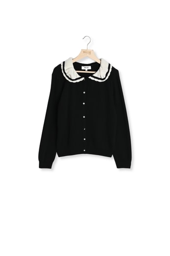 CARDIGAN RACCORD NOIR Balzac seconde main photo 1