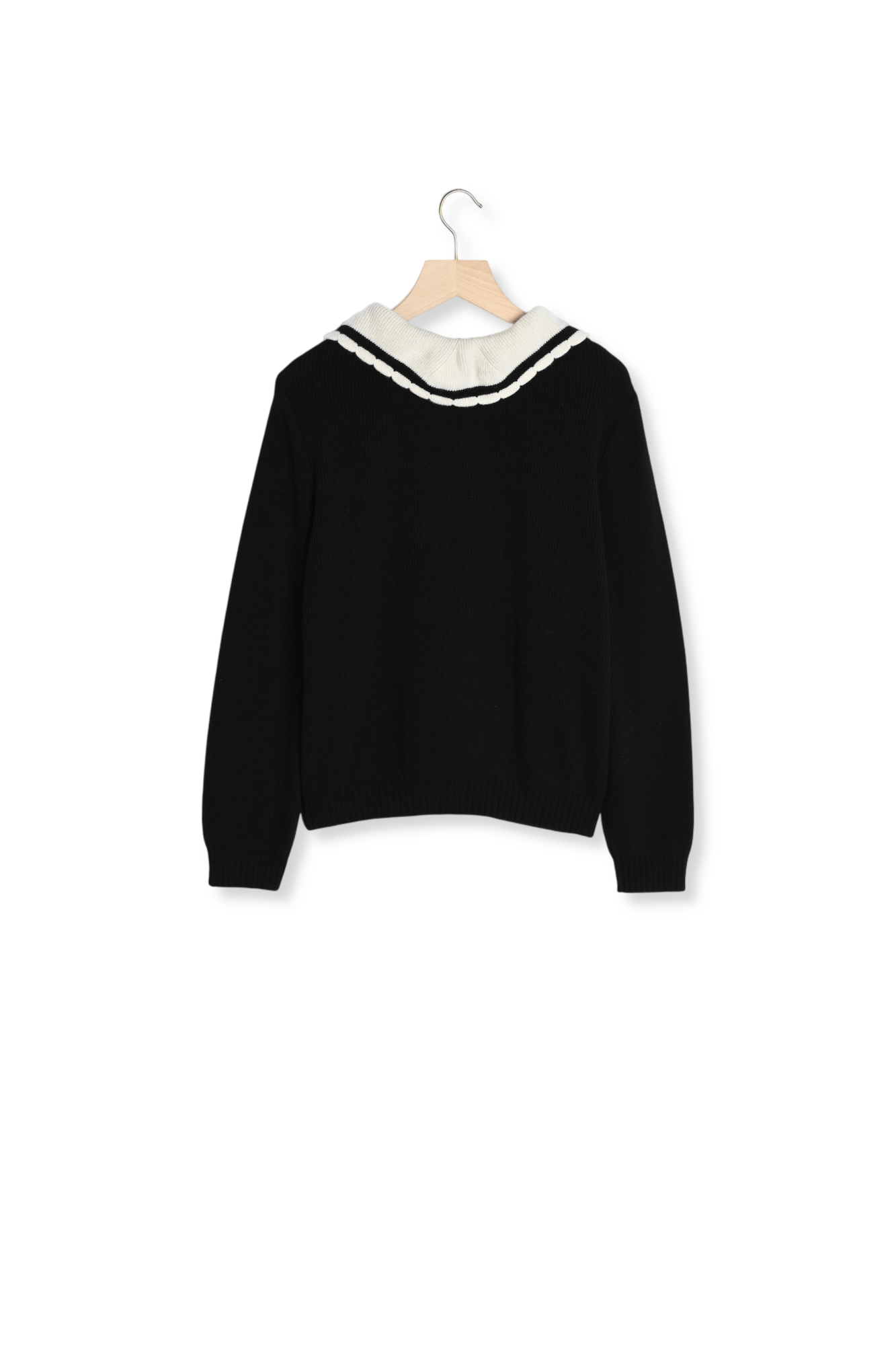 CARDIGAN RACCORD NOIR Balzac seconde main photo 3