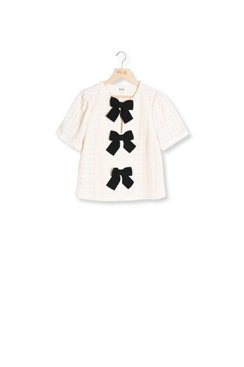 Blouse Noémie guipure carreaux écru Balzac seconde main photo 1