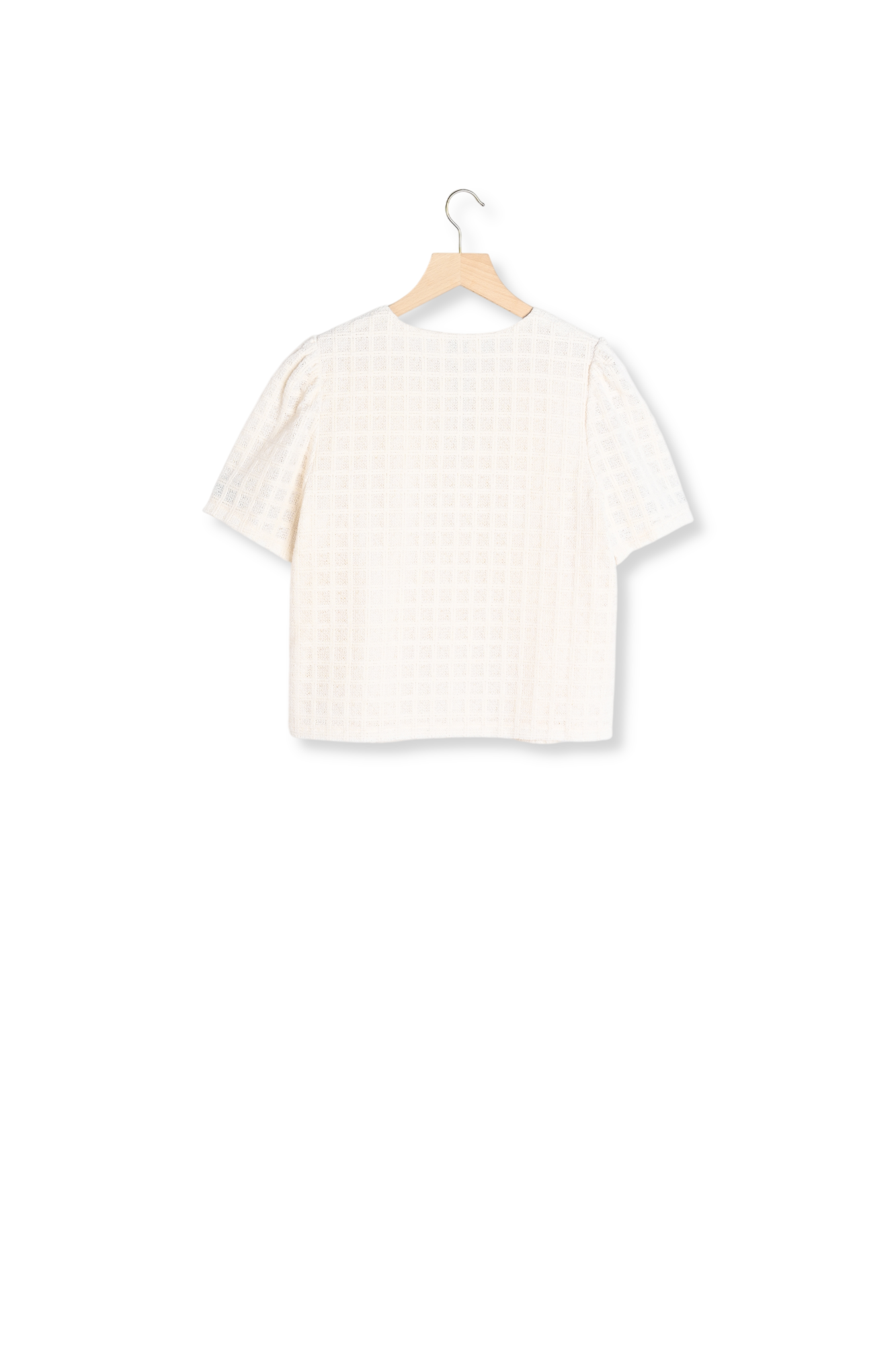 Blouse Noémie guipure carreaux écru Balzac seconde main photo 3