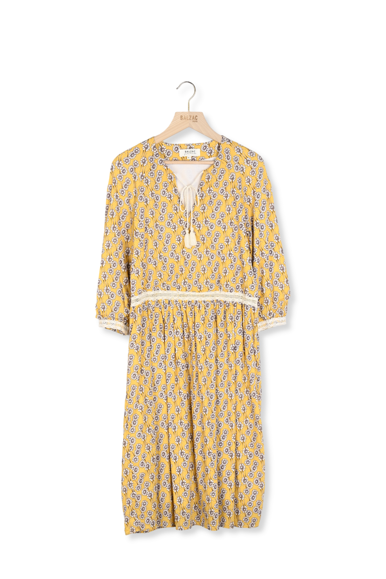 Photo produit ROBE LAURIANA JAUNE À FLEURS numéro 0