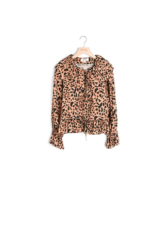CHEMISE BELVA IMPRIMÉ GUÉPARD CAPPUCCINO Balzac seconde main photo 1