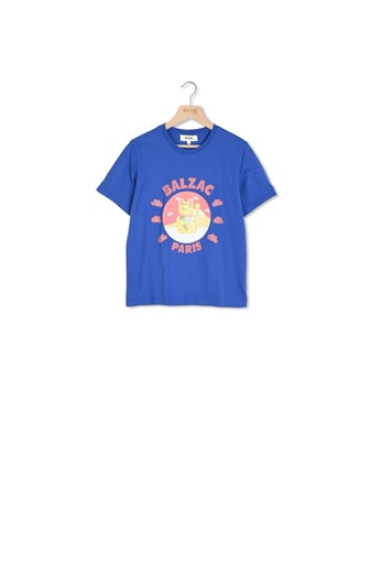 TEE-SHIRT BREE CHAT BLEU Balzac seconde main photo 1