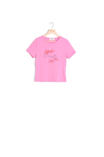 TEE-SHIRT WILLOW ANGELOTS ROSE ET ROUGE Balzac seconde main photo 1