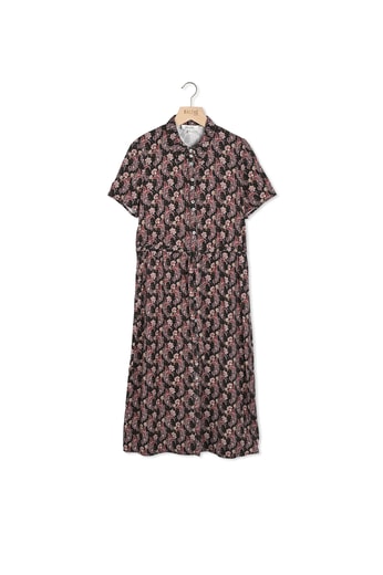 ROBE LORETTA NOIRE À FLEURS Balzac seconde main photo 1