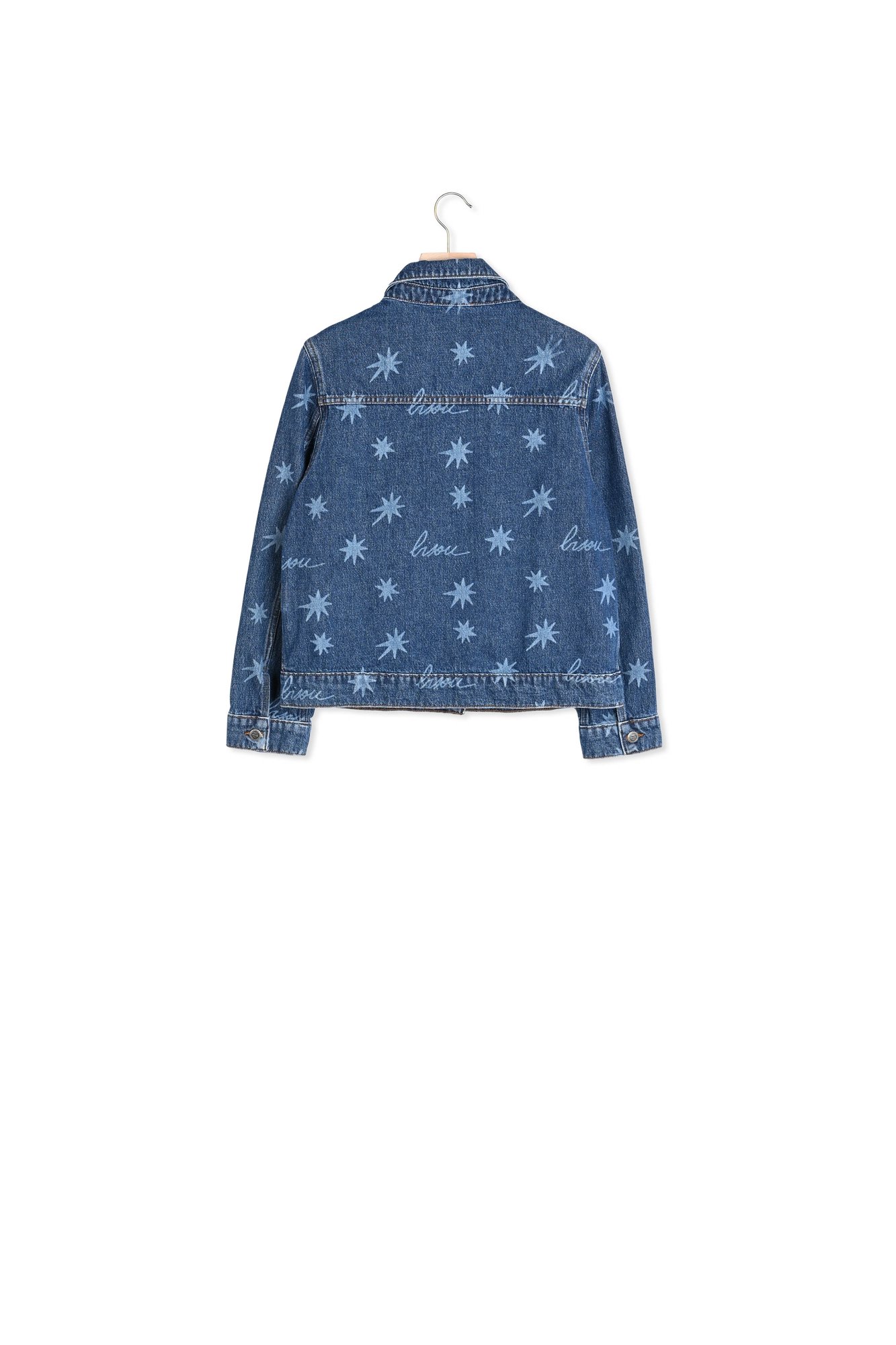 VESTE ZOÉ BLEU MIDI IMPRIMÉ BISOUS