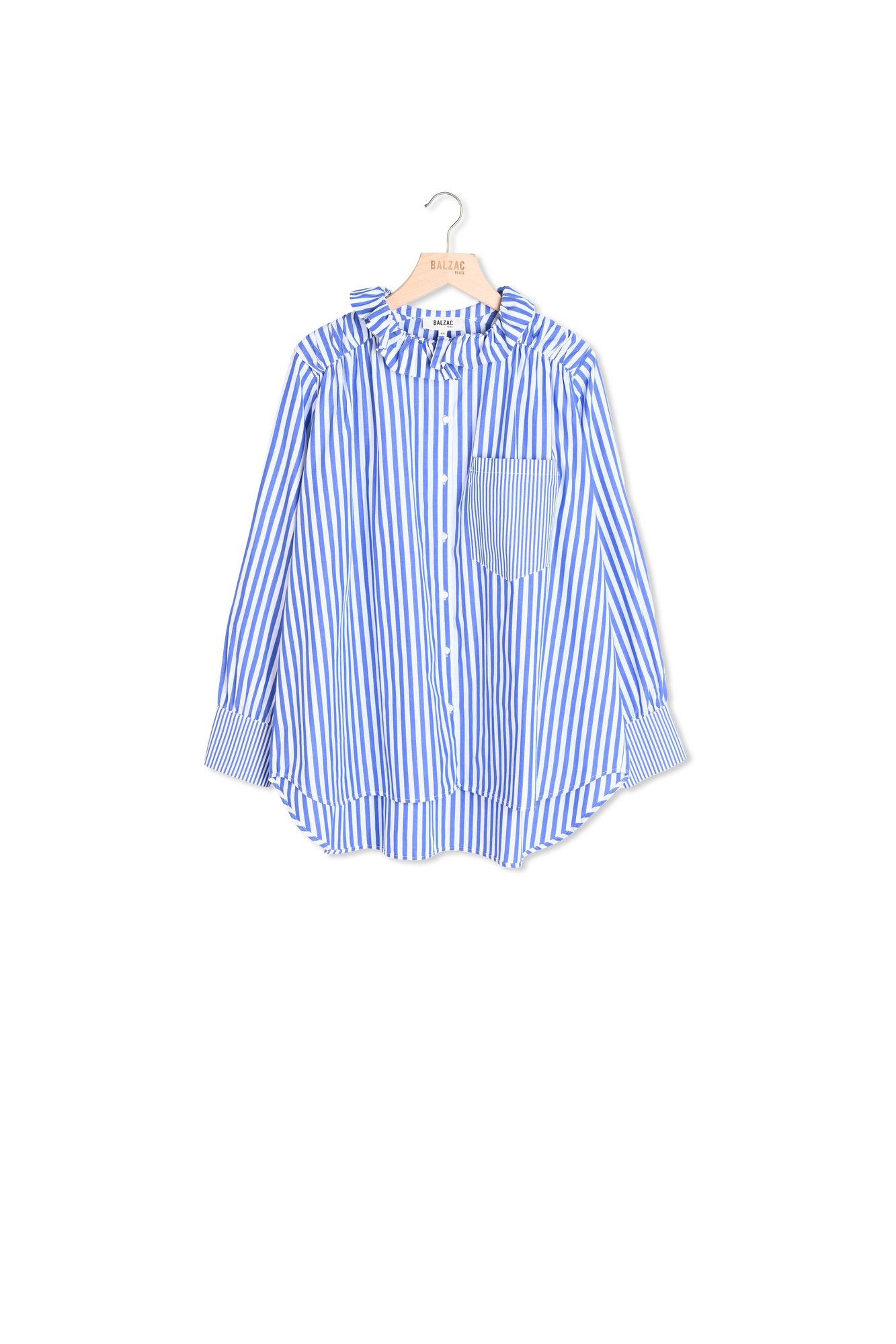 CHEMISE LÉONOR RAYURES BLEU ET BLANC