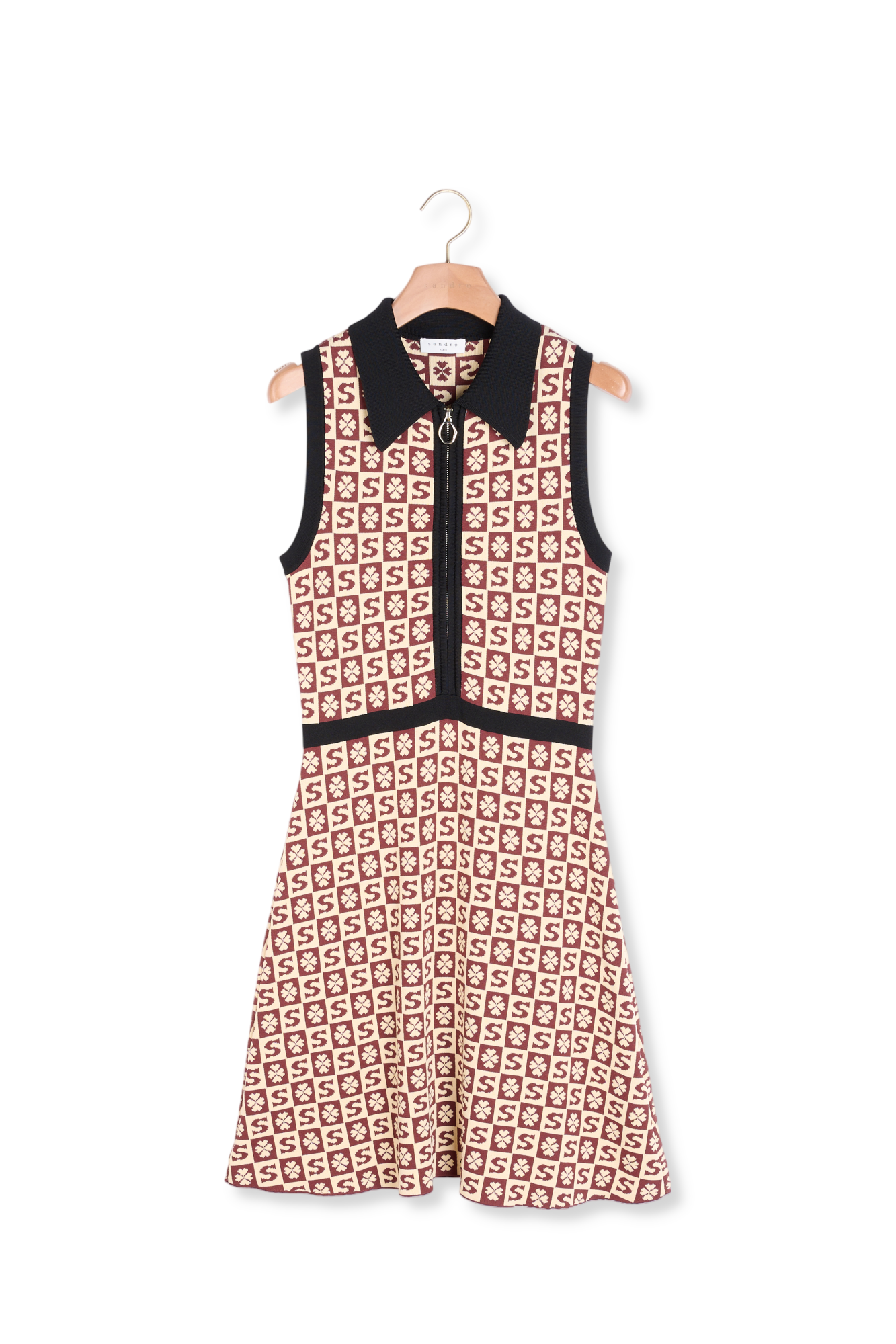 Robe polo sans manches à motif jacquard Sandro seconde main photo 2