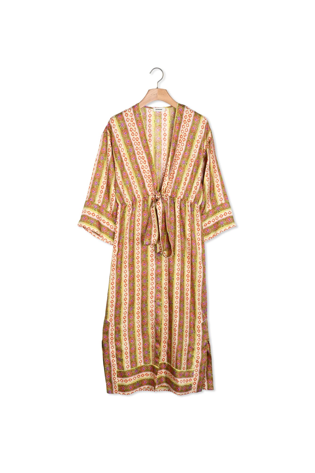 Kaftan jurk met Flower Stripes-print
