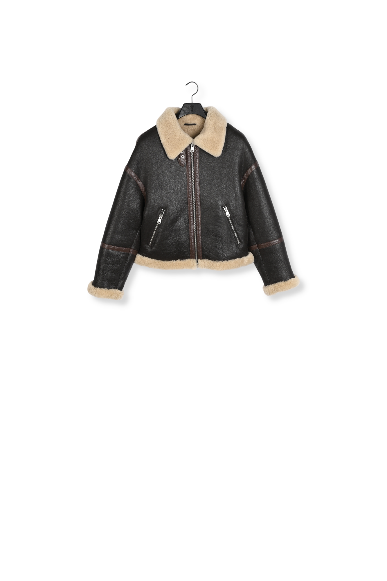 Shearling Zipped Jacket Ami second-hand photo 1
