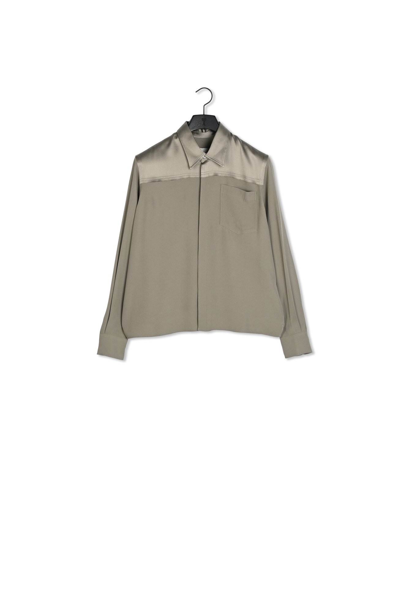 Black Contrasted Top Long Sleeve Shirt