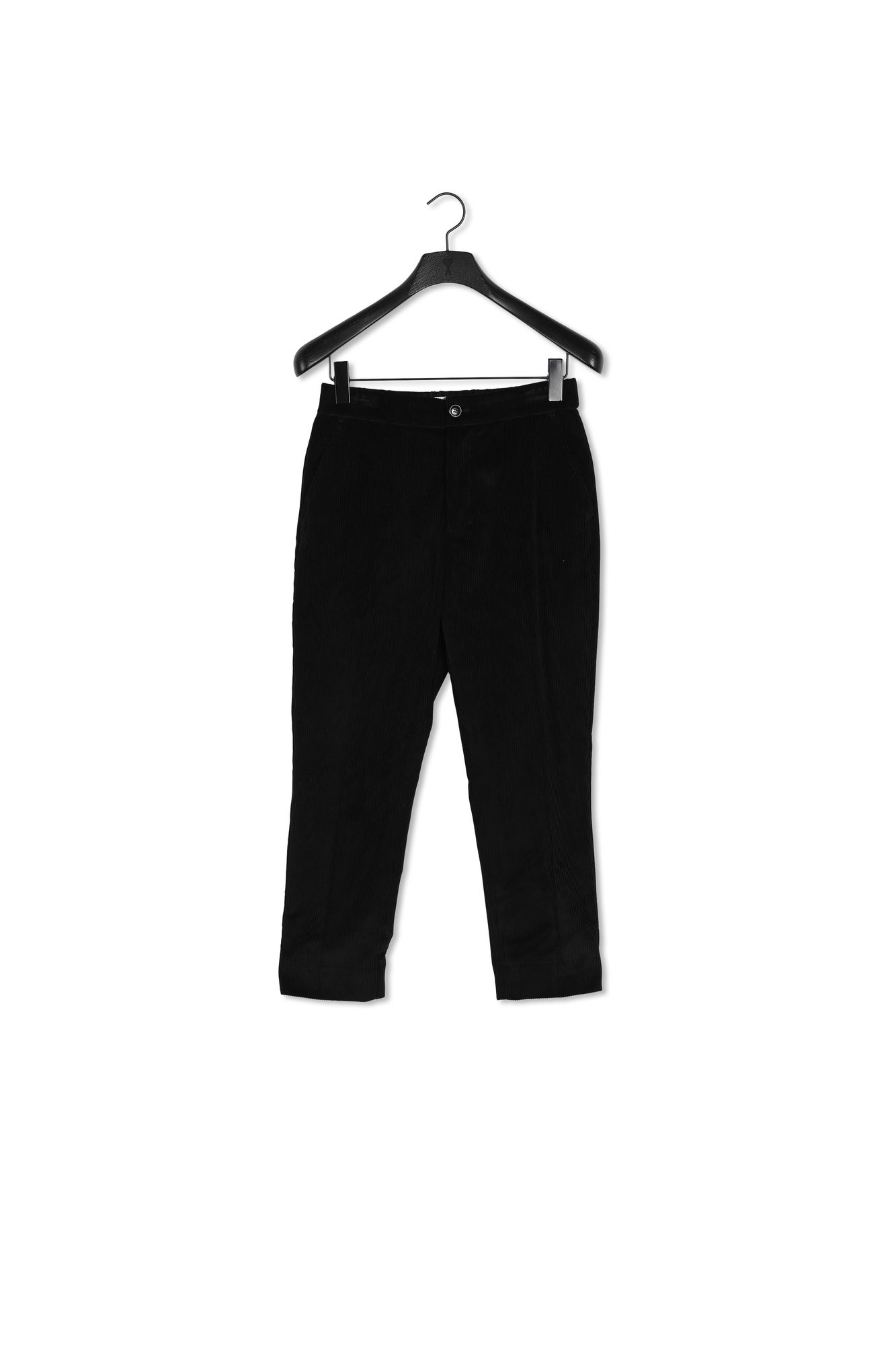 Elasticated waist cropped fit trousers