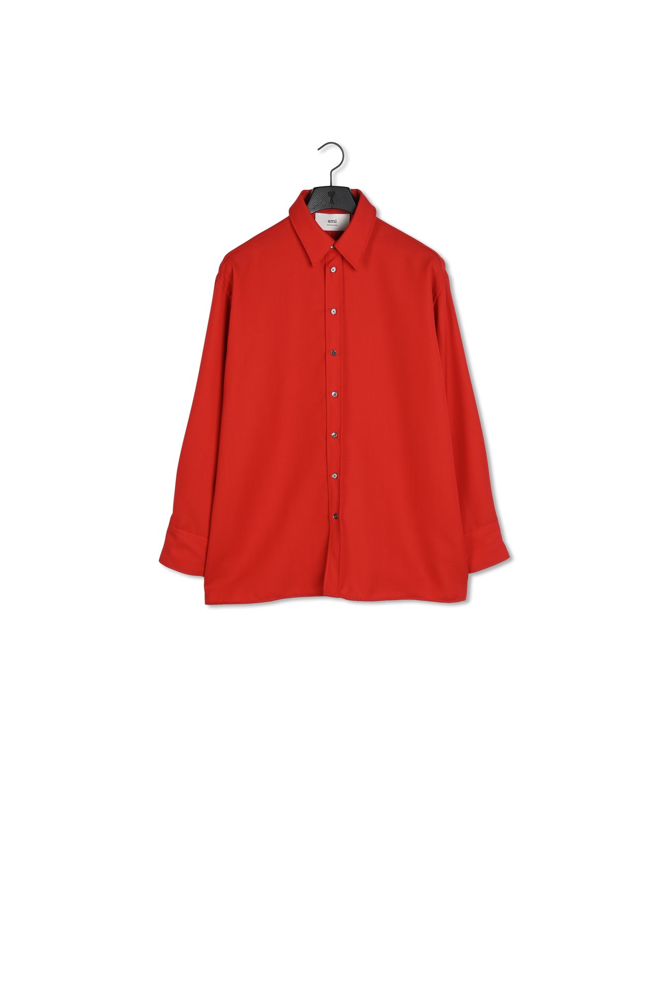 Photo produit Chemise Verte Loose Fente Dos En Laine numéro 0