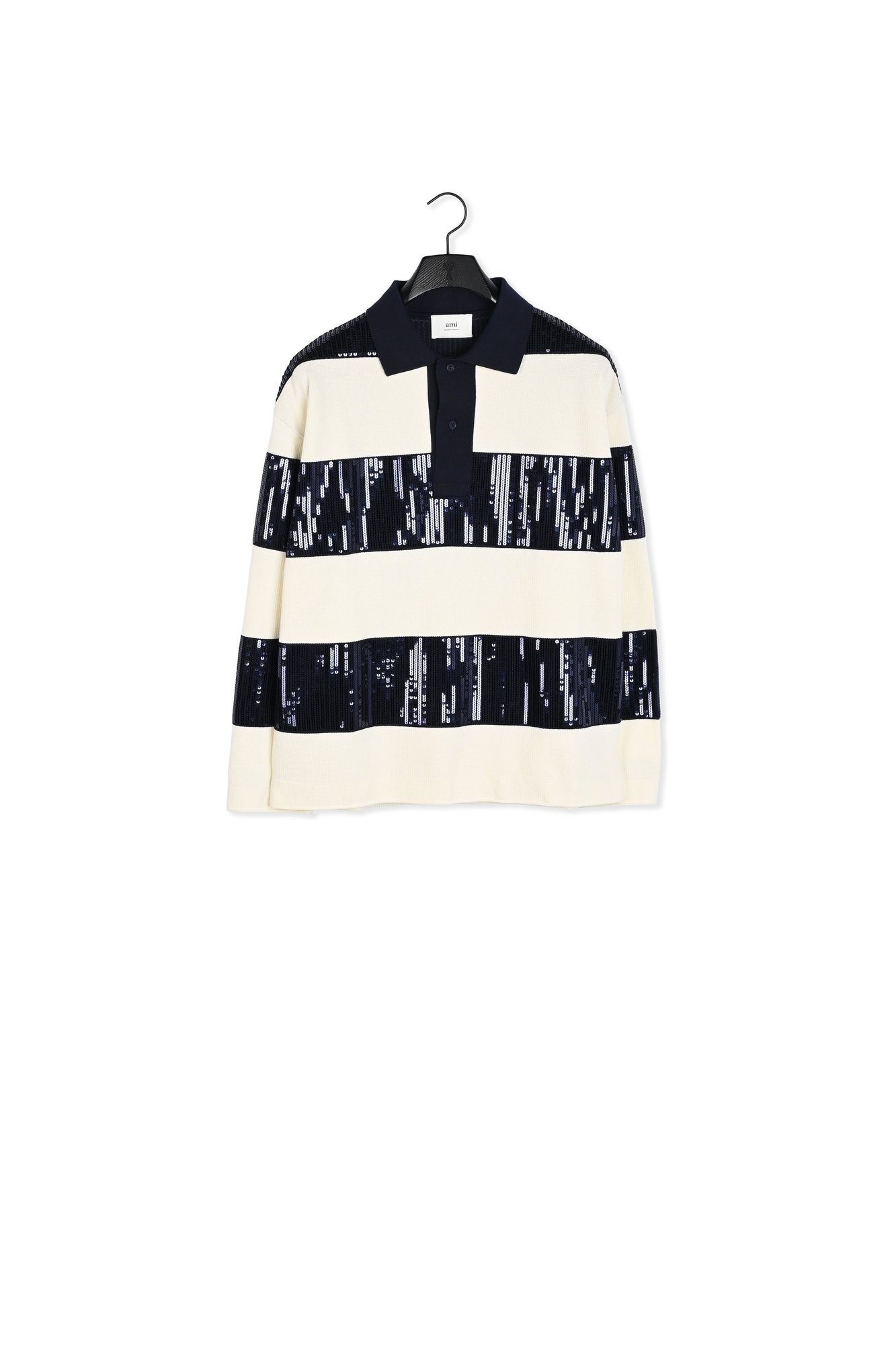 Blanc nat/bleu nautique