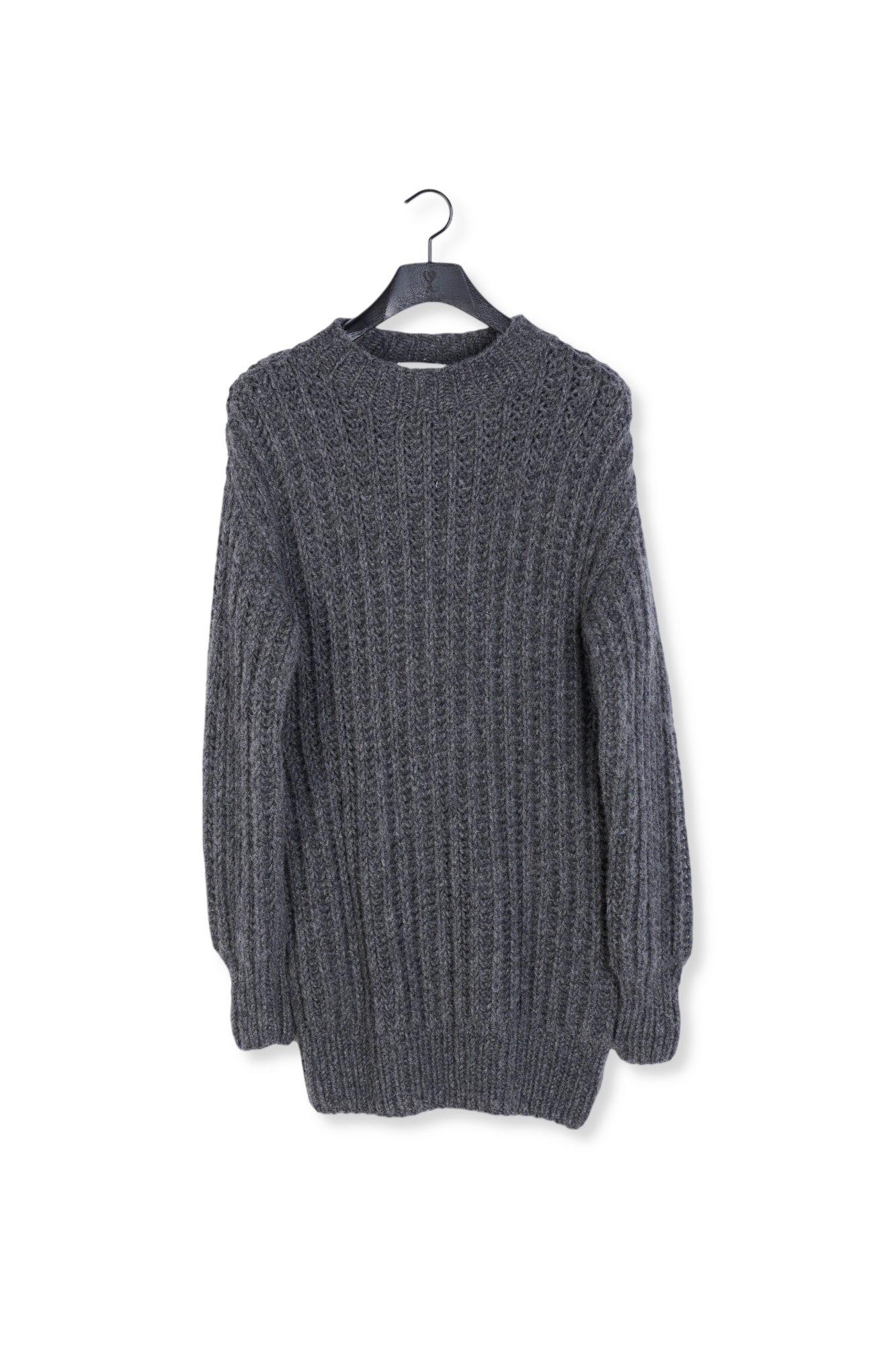 Pull col rond oversize tricote main a cotes Ami seconde main photo 1