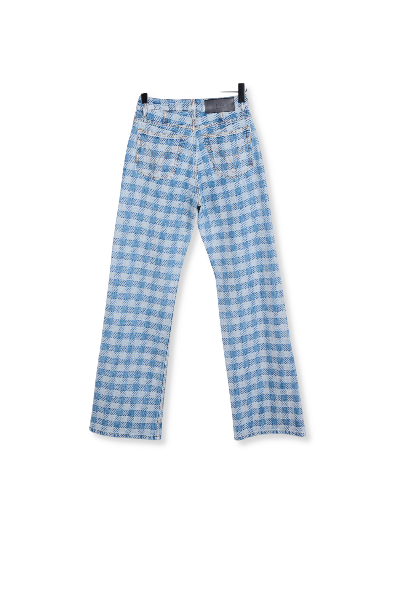 Photo produit Jean boyfriend fit en jacquard vichy numéro 1