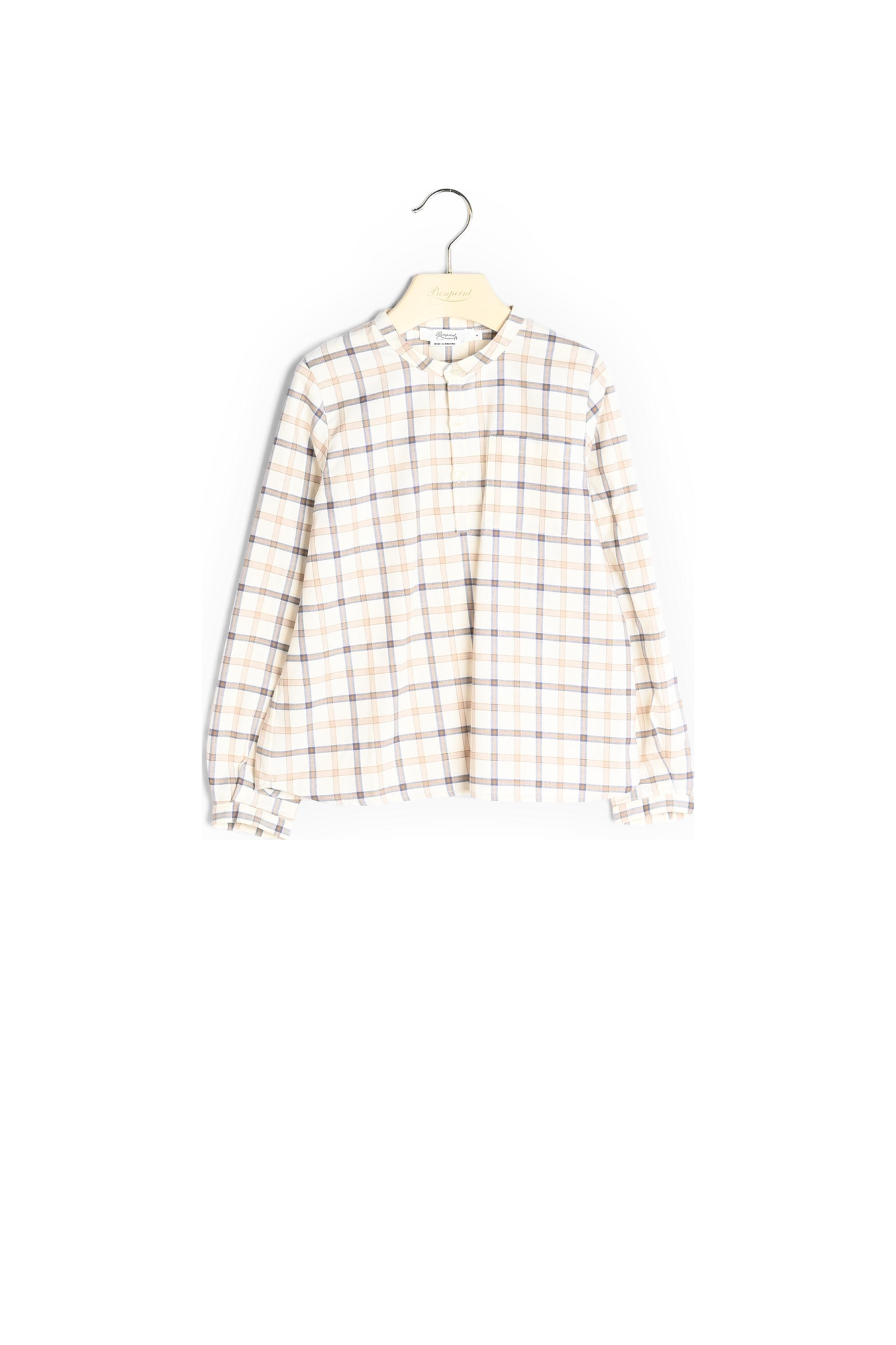 Chemise en twill à carreaux Bonpoint Vintage seconde main photo 2