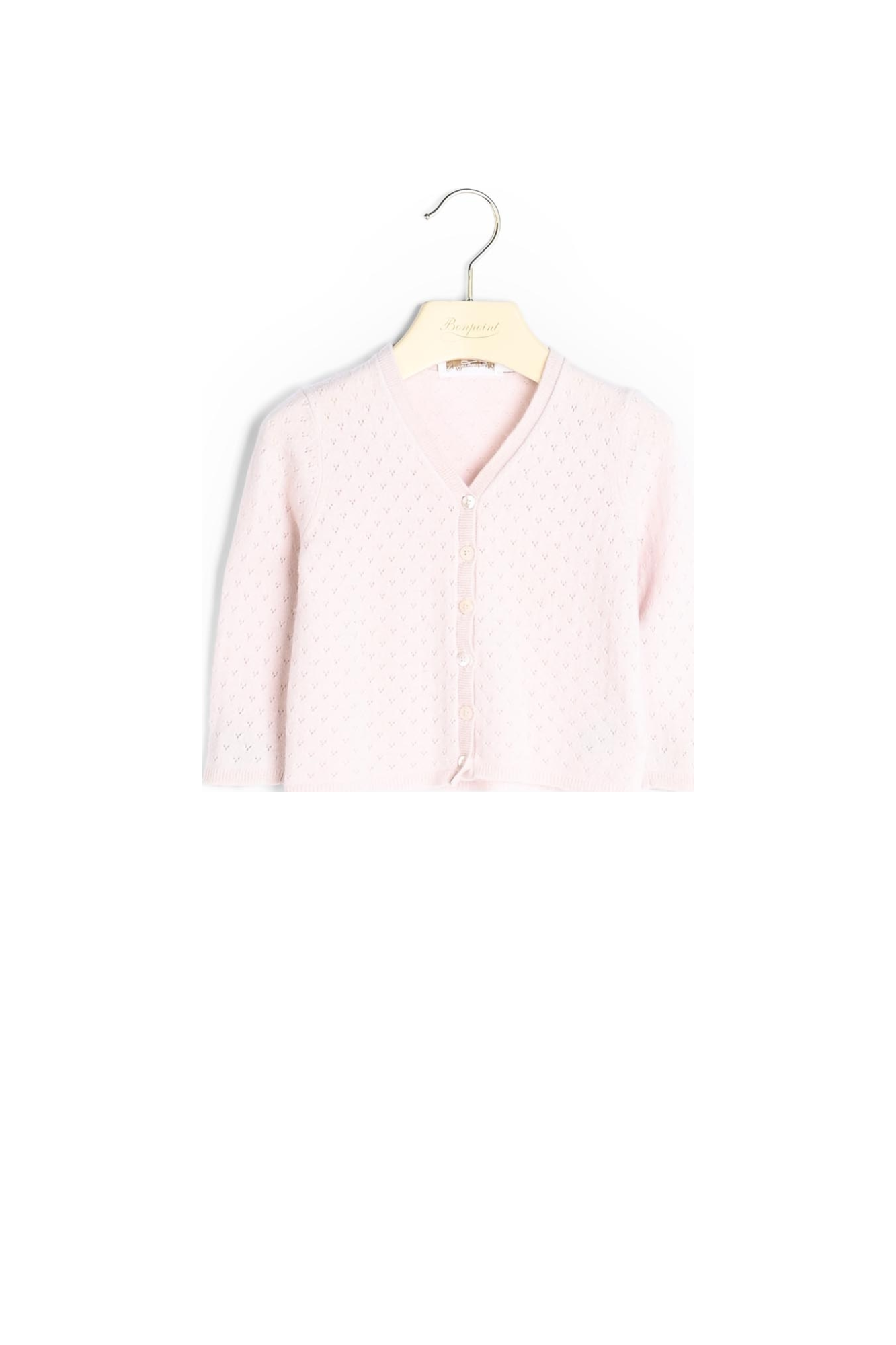 Cardigan en cachemire ajouré Bonpoint Vintage seconde main photo 2