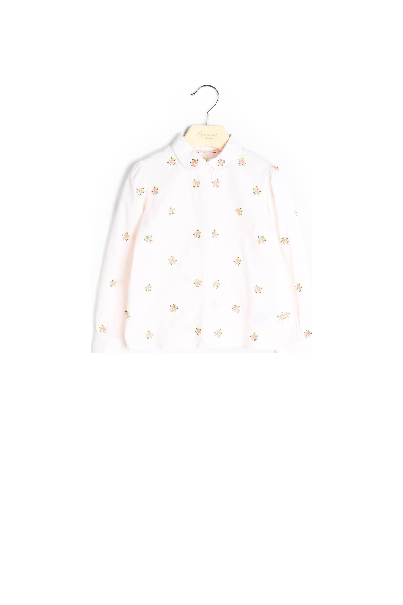 Blouse brodée en voile de coton Bonpoint Vintage seconde main photo 1