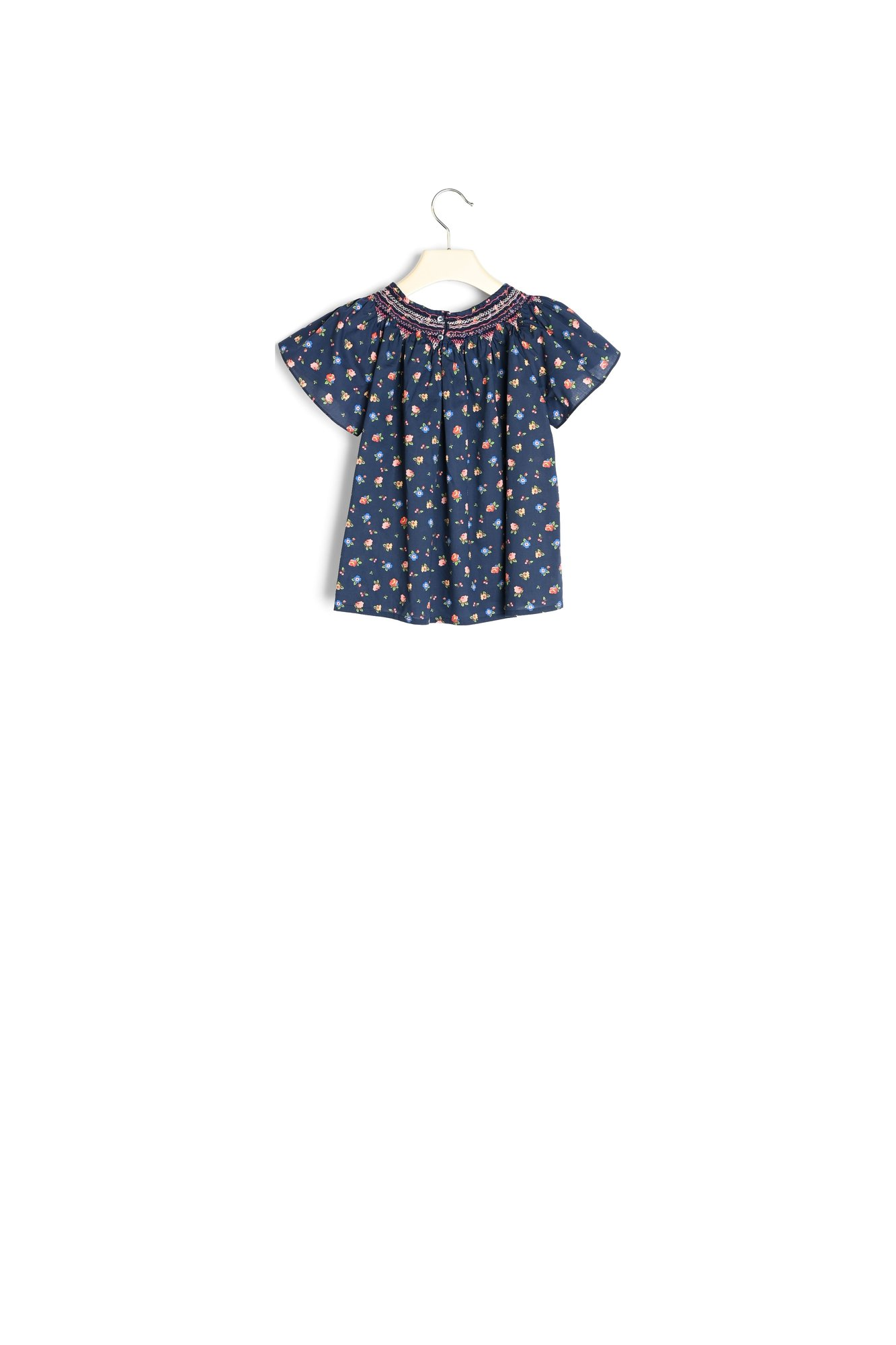 Blouse smockée tissu Liberty exclusif Bonpoint Vintage seconde main photo 3