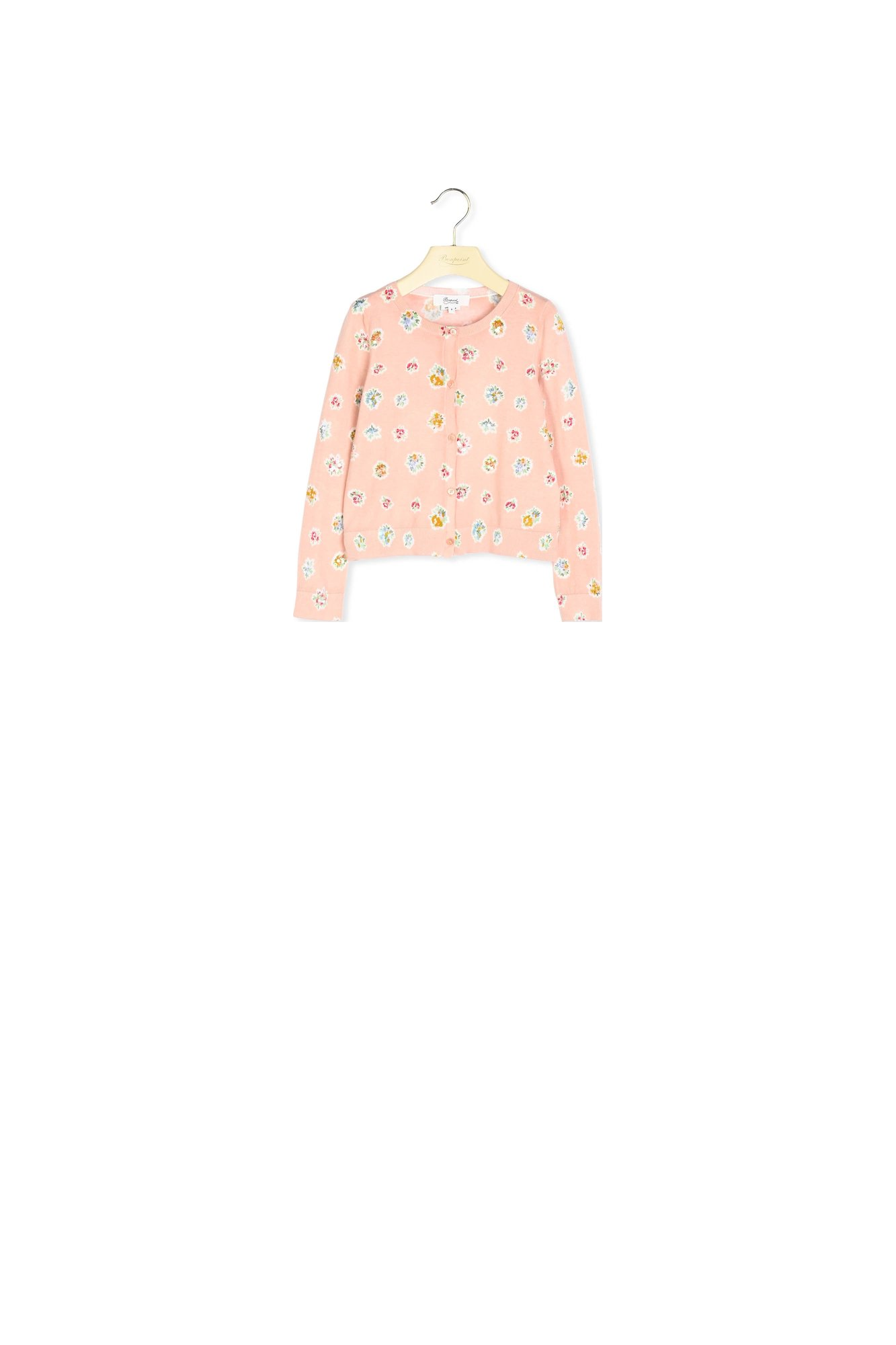 Cardigan en coton imprimé Bonpoint Vintage seconde main photo 2