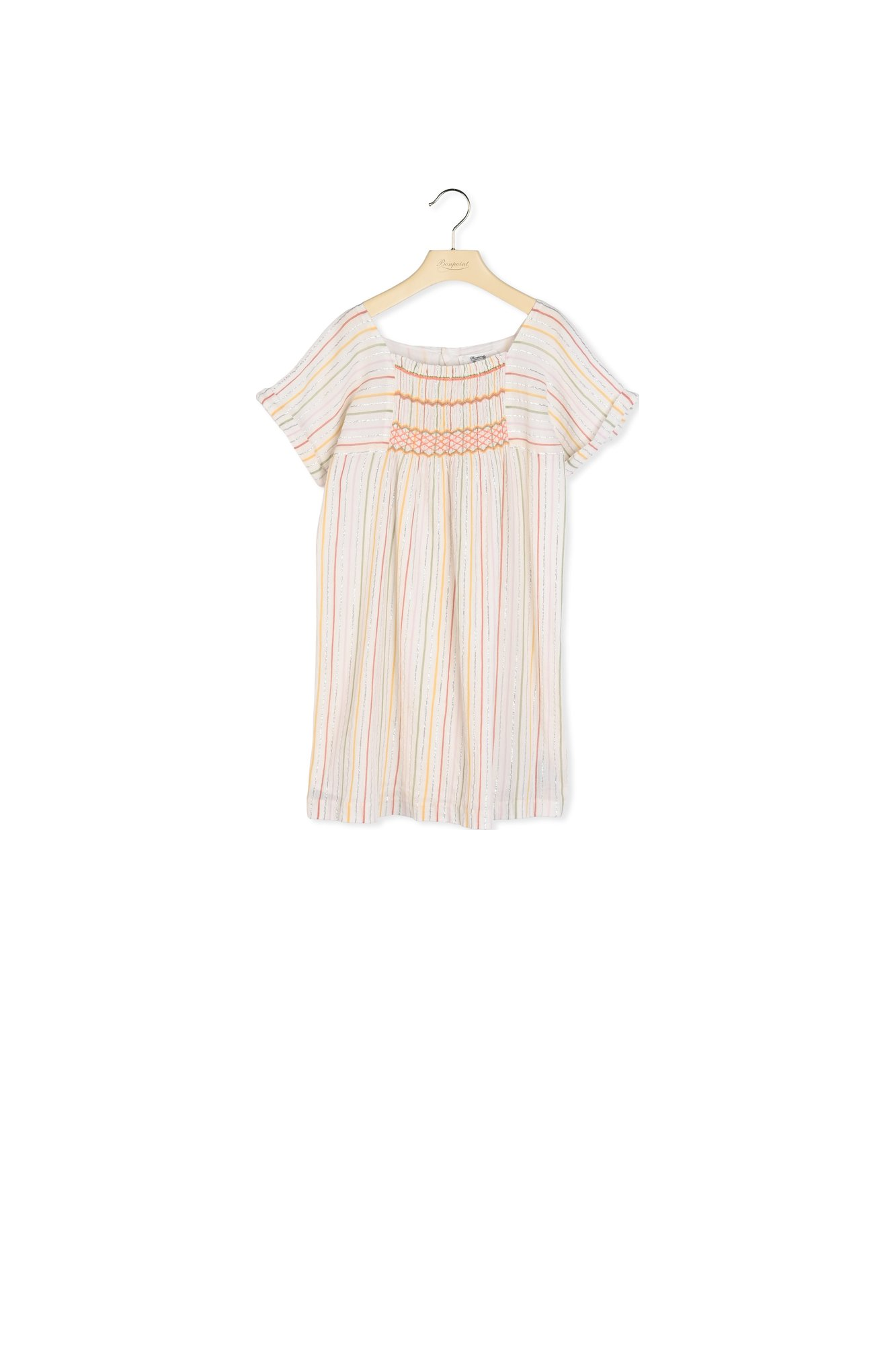 Robe Paysanne  rayures Bonpoint Vintage seconde main photo 2