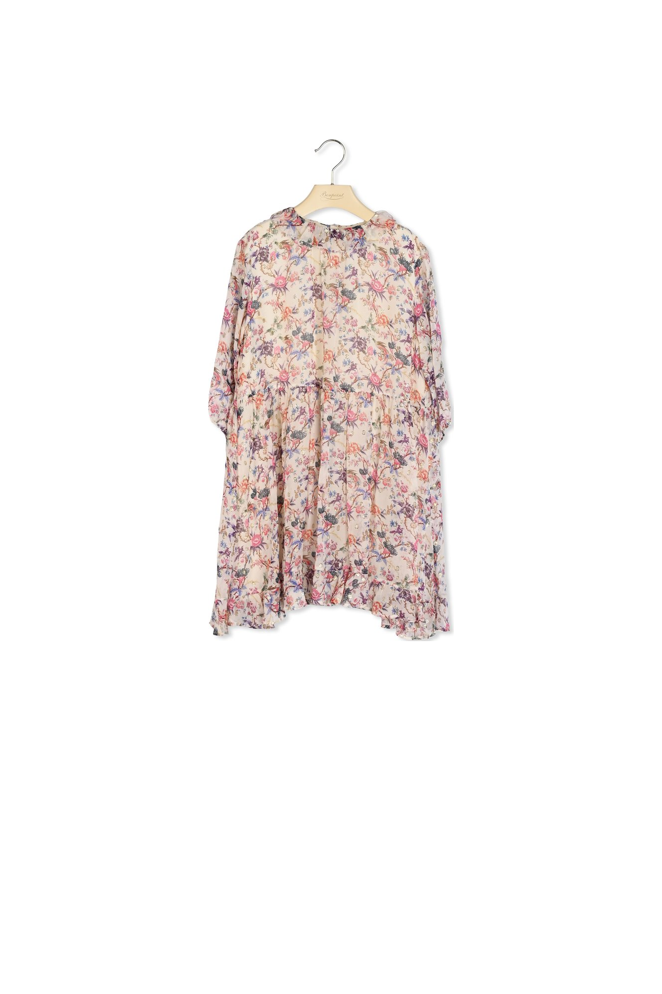 Robe en soie imprimée Bonpoint Vintage seconde main photo 2